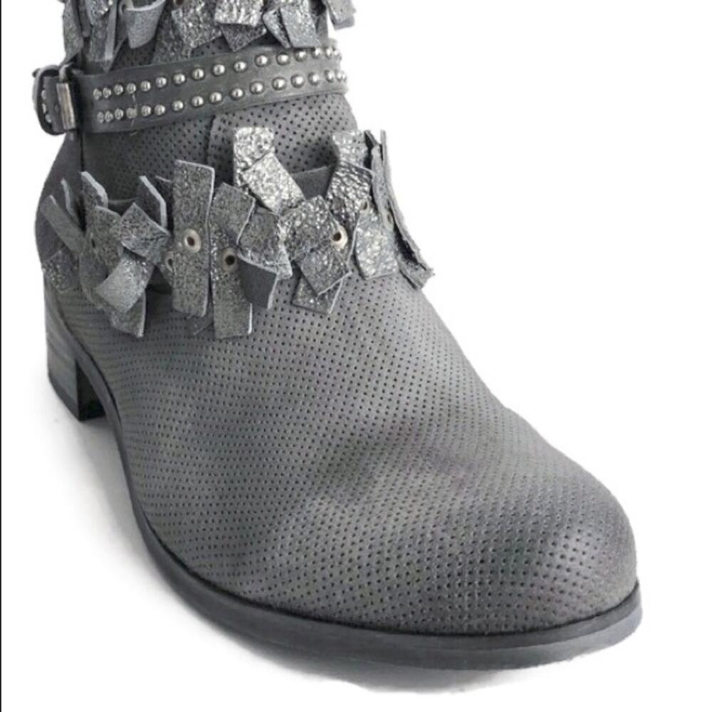 NIB OVYE by Cristina Lucchi Italian Leather Ankle Boots Size 40 (US 9.5-10) - Picture 6 of 13
